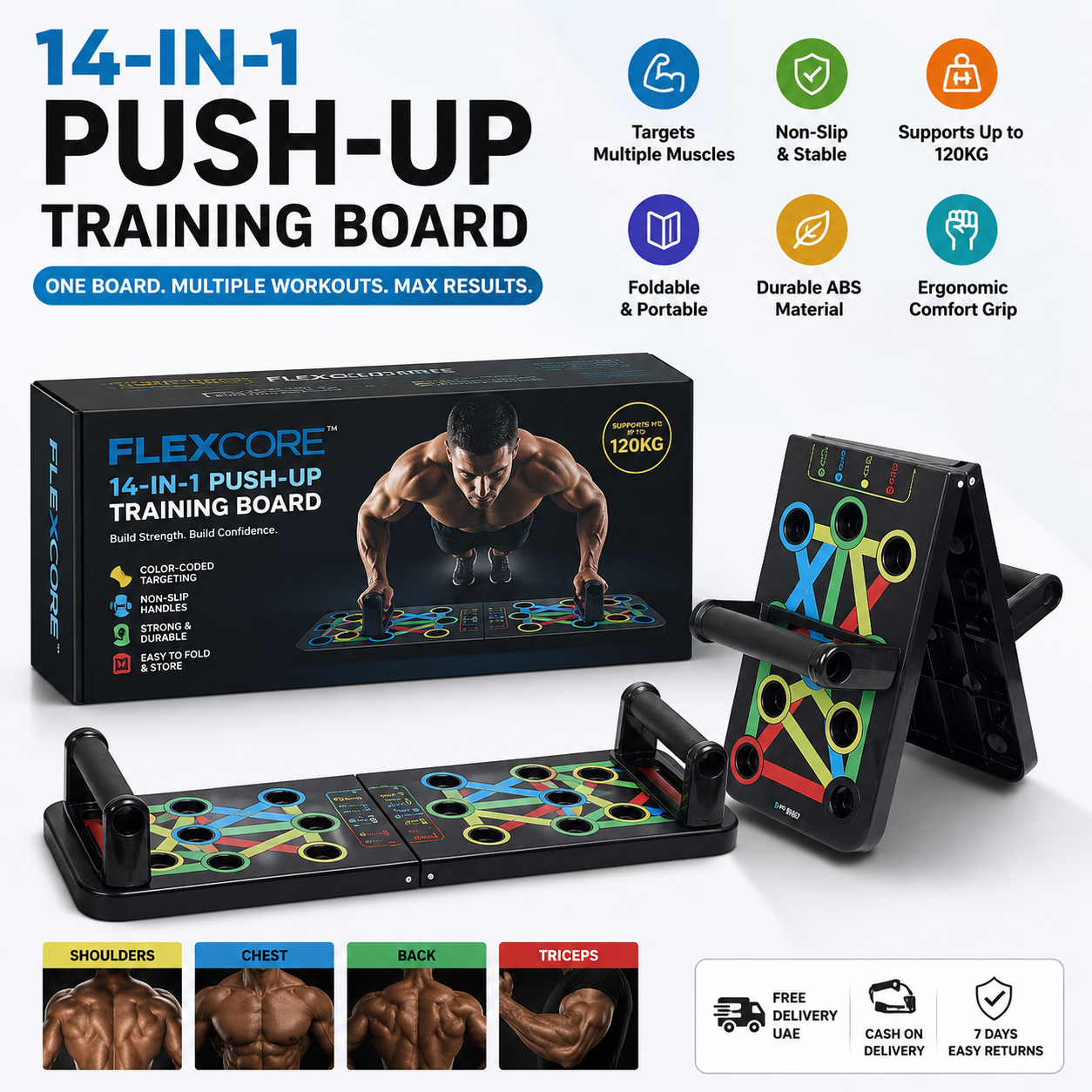 FlexCore™ 14-in-1 Push-Up Training Board