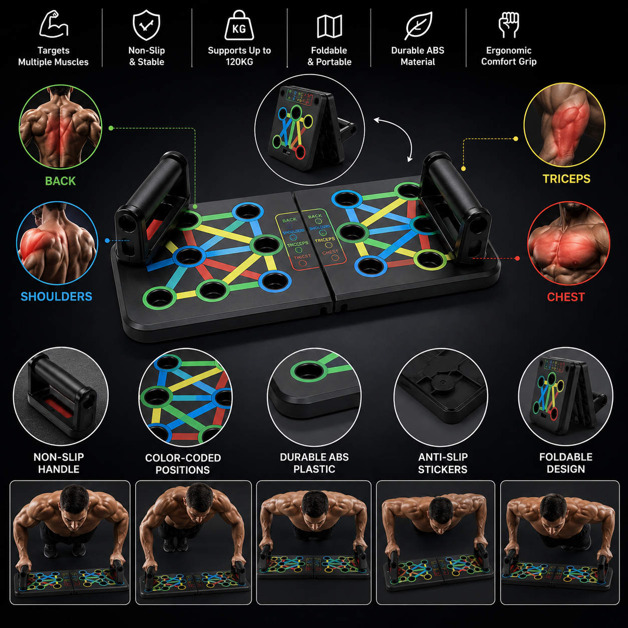 FlexCore™ 14-in-1 Push-Up Training Board